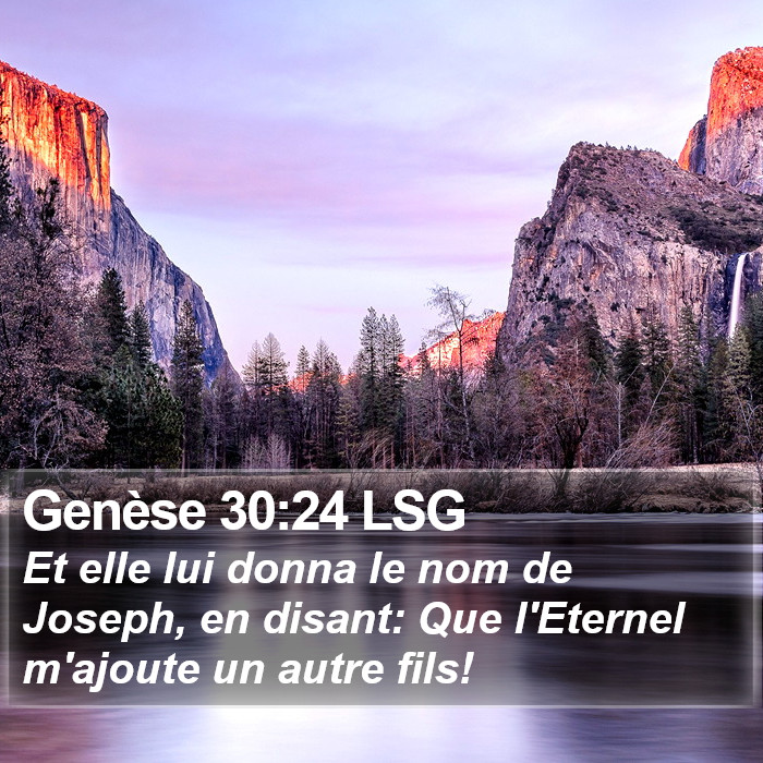 Genèse 30:24 LSG Bible Study