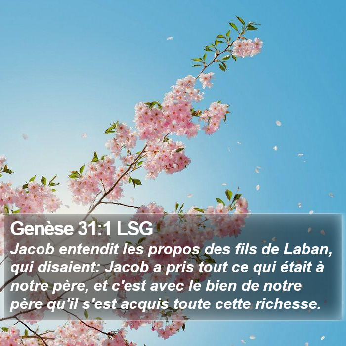 Genèse 31:1 LSG Bible Study