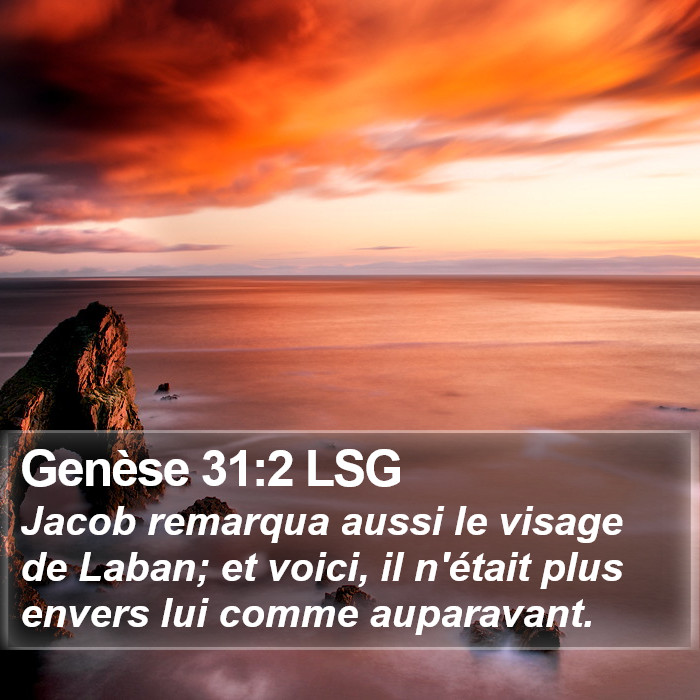 Genèse 31:2 LSG Bible Study