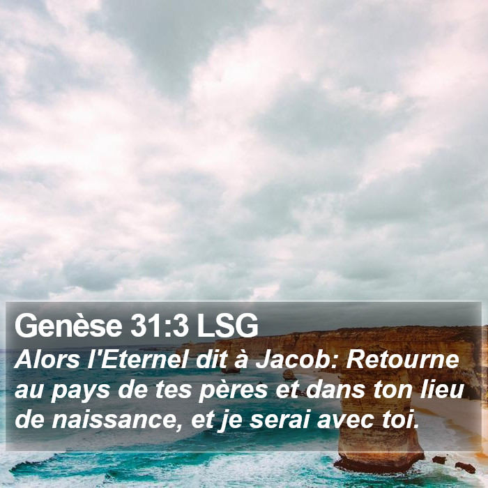 Genèse 31:3 LSG Bible Study