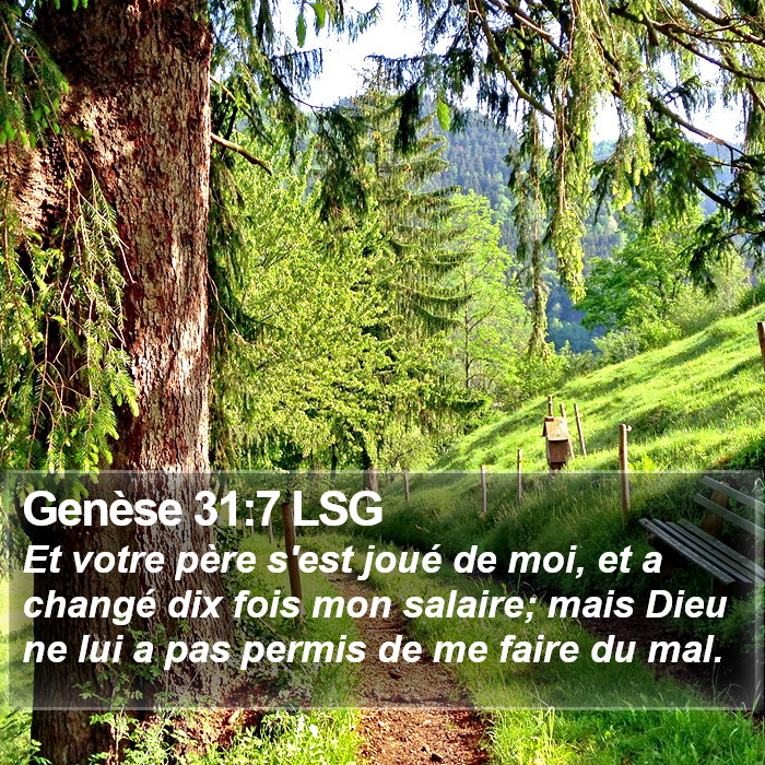 Genèse 31:7 LSG Bible Study