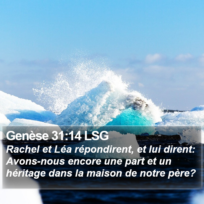 Genèse 31:14 LSG Bible Study
