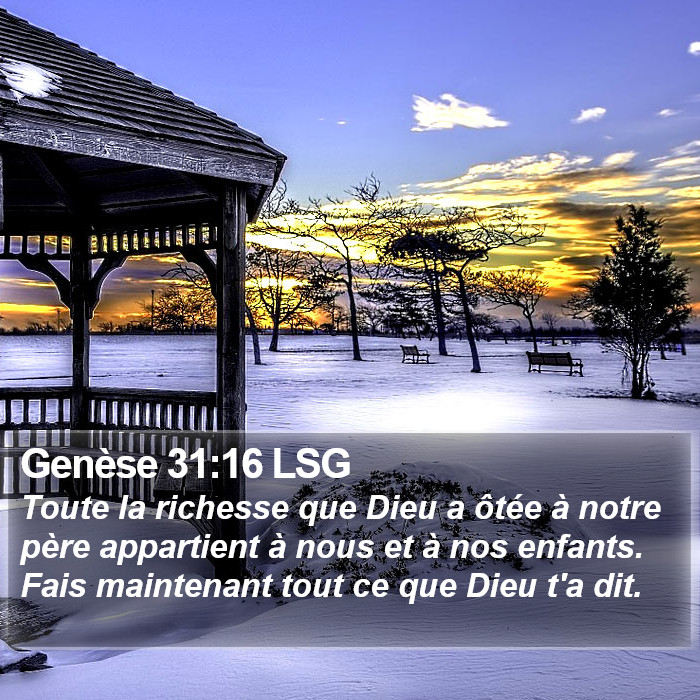 Genèse 31:16 LSG Bible Study
