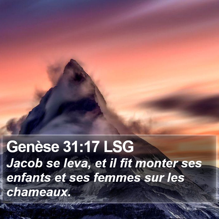 Genèse 31:17 LSG Bible Study