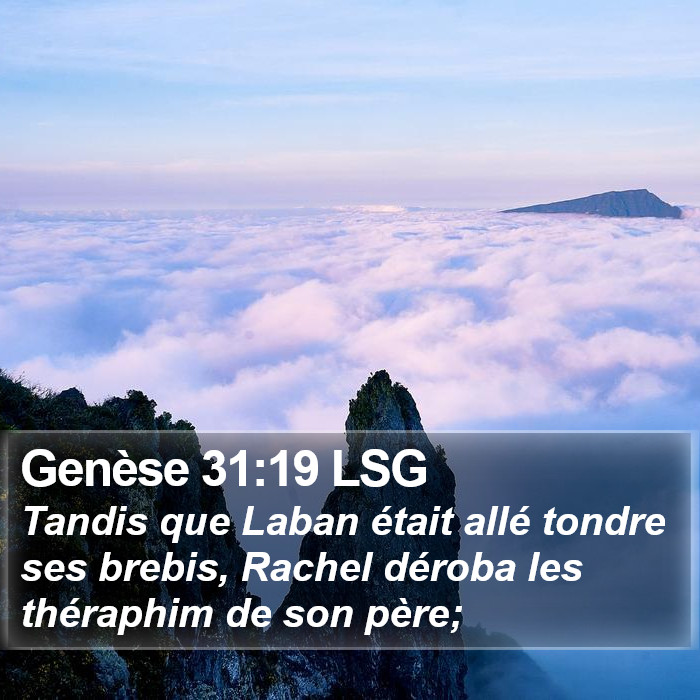Genèse 31:19 LSG Bible Study