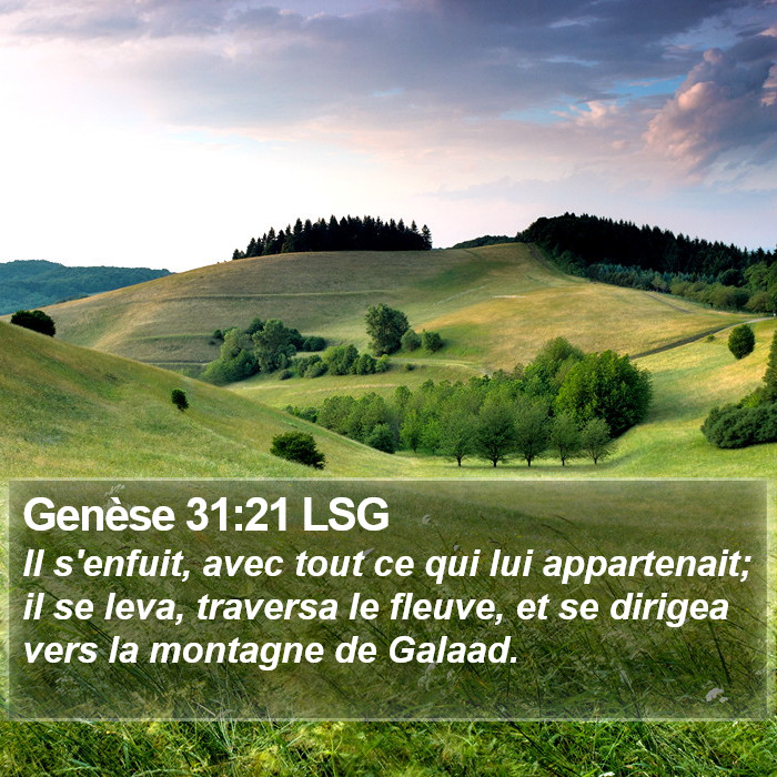 Genèse 31:21 LSG Bible Study