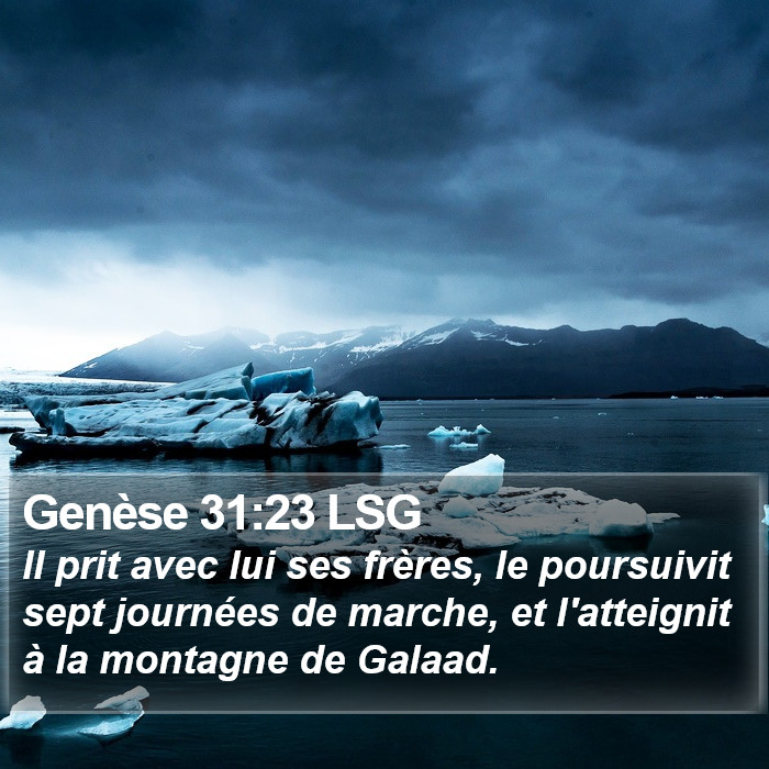 Genèse 31:23 LSG Bible Study