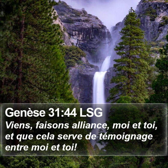 Genèse 31:44 LSG Bible Study