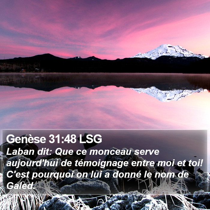 Genèse 31:48 LSG Bible Study