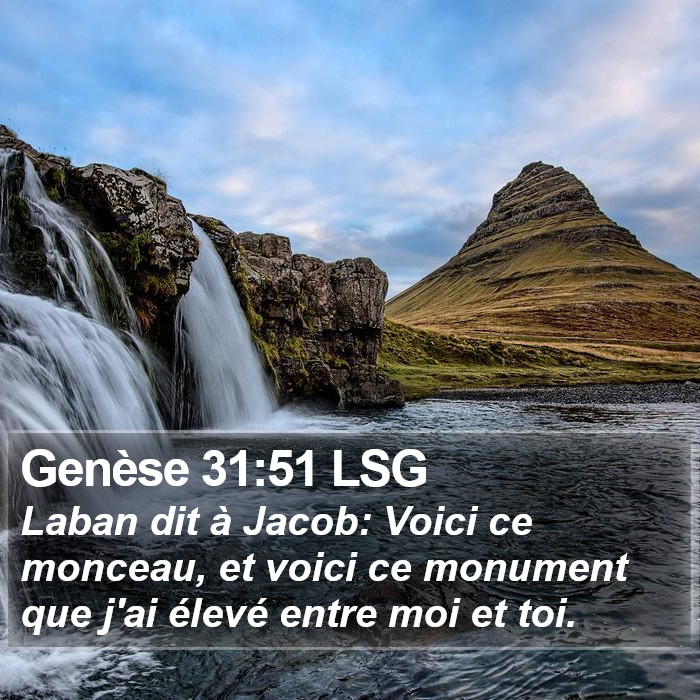 Genèse 31:51 LSG Bible Study