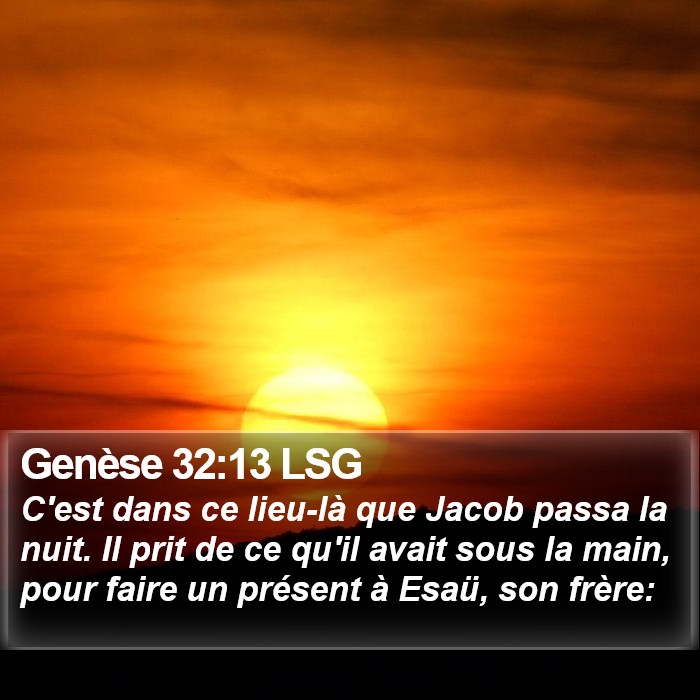 Genèse 32:13 LSG Bible Study