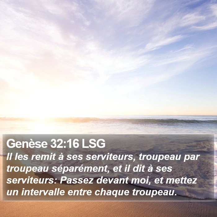 Genèse 32:16 LSG Bible Study
