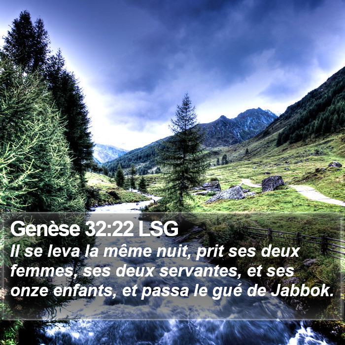 Genèse 32:22 LSG Bible Study