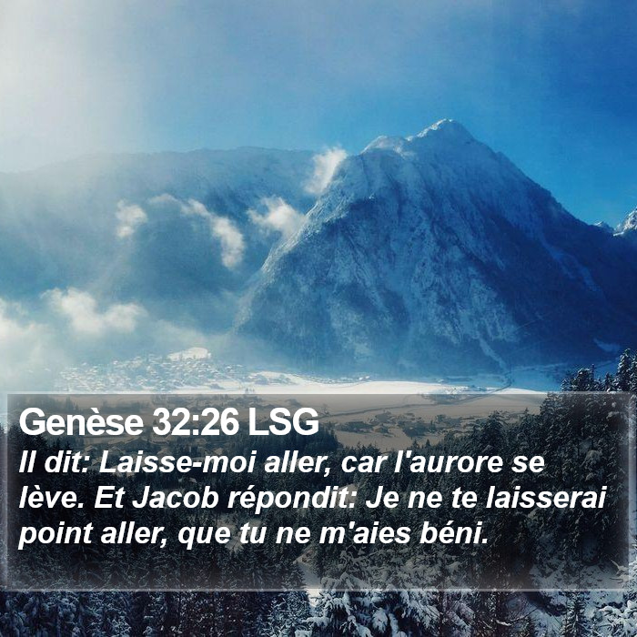 Genèse 32:26 LSG Bible Study