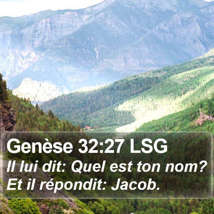 Genèse 32:27 LSG Bible Study