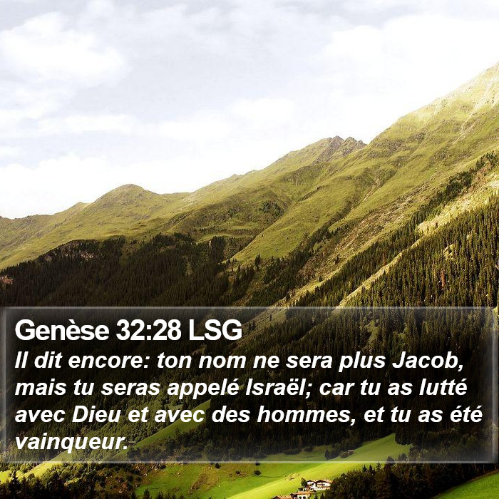 Genèse 32:28 LSG Bible Study
