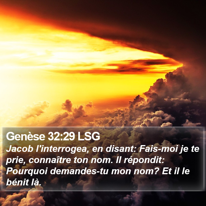 Genèse 32:29 LSG Bible Study