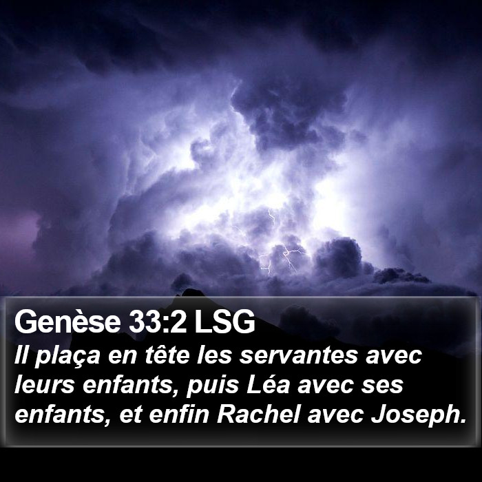 Genèse 33:2 LSG Bible Study