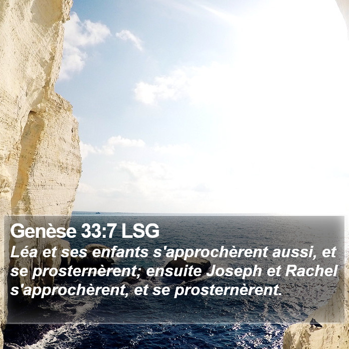 Genèse 33:7 LSG Bible Study