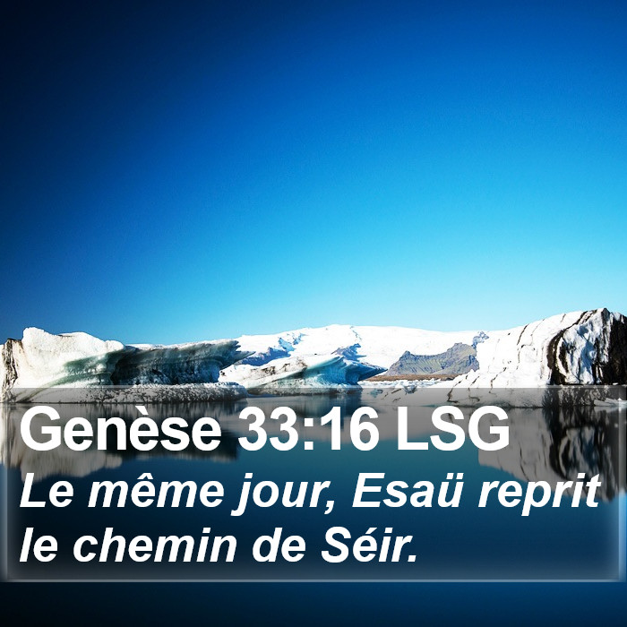 Genèse 33:16 LSG Bible Study