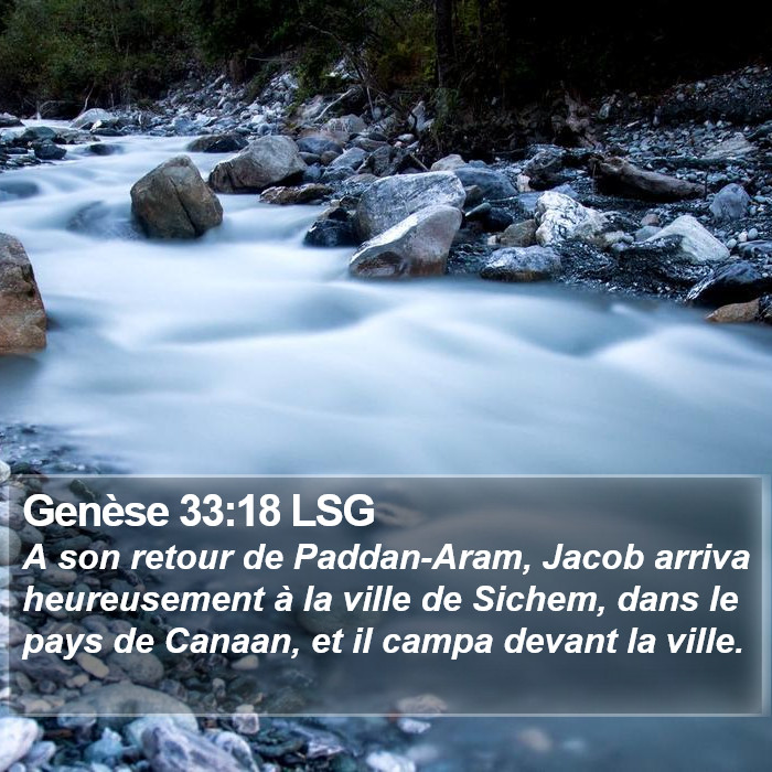 Genèse 33:18 LSG Bible Study