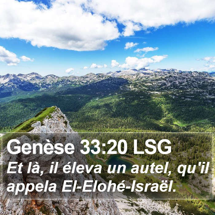 Genèse 33:20 LSG Bible Study