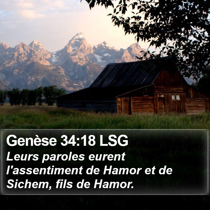 Genèse 34:18 LSG Bible Study