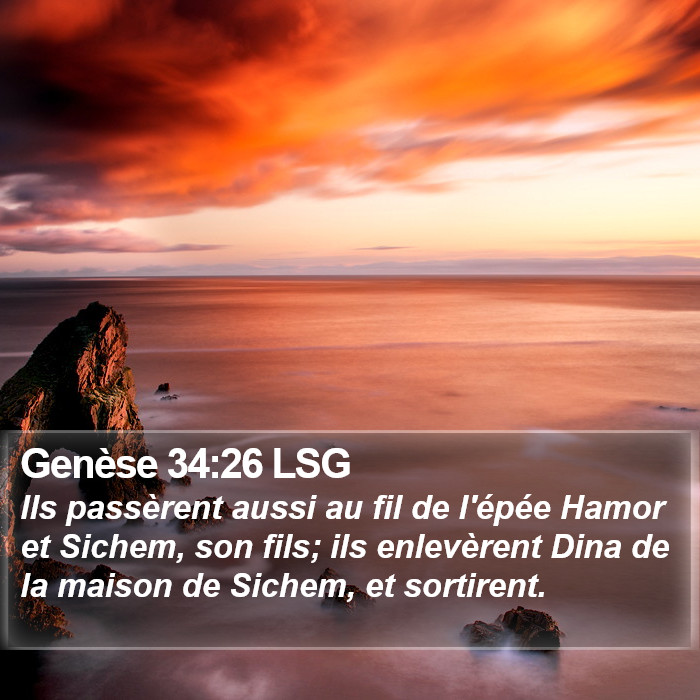 Genèse 34:26 LSG Bible Study