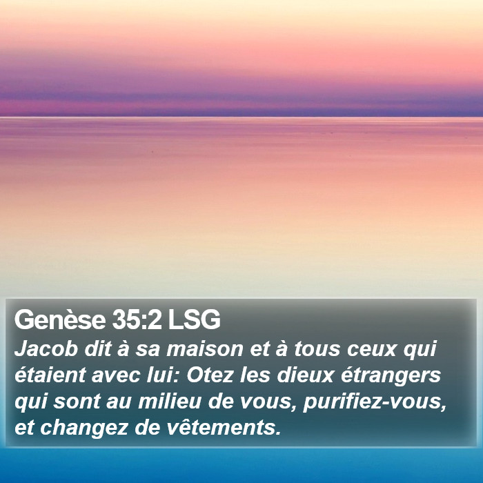 Genèse 35:2 LSG Bible Study