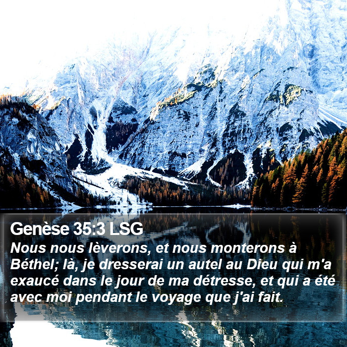 Genèse 35:3 LSG Bible Study