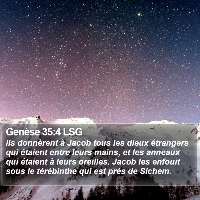 Genèse 35:4 LSG Bible Study