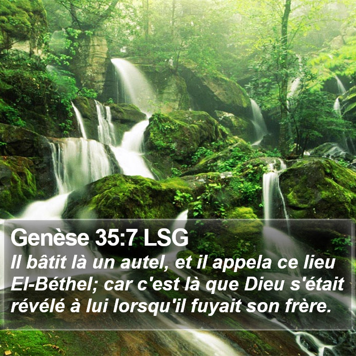 Genèse 35:7 LSG Bible Study