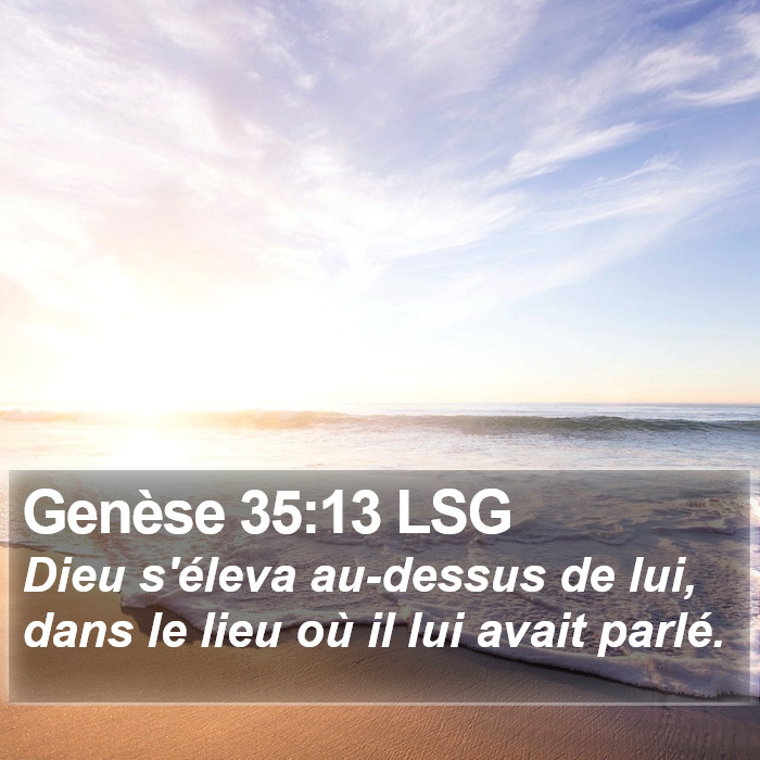 Genèse 35:13 LSG Bible Study