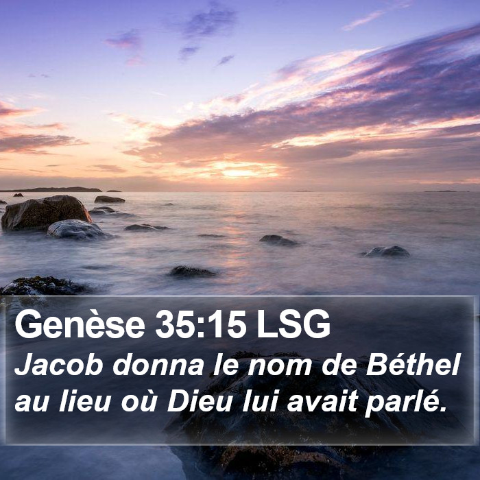 Genèse 35:15 LSG Bible Study