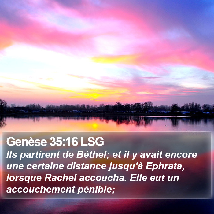 Genèse 35:16 LSG Bible Study