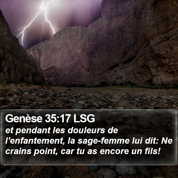 Genèse 35:17 LSG Bible Study