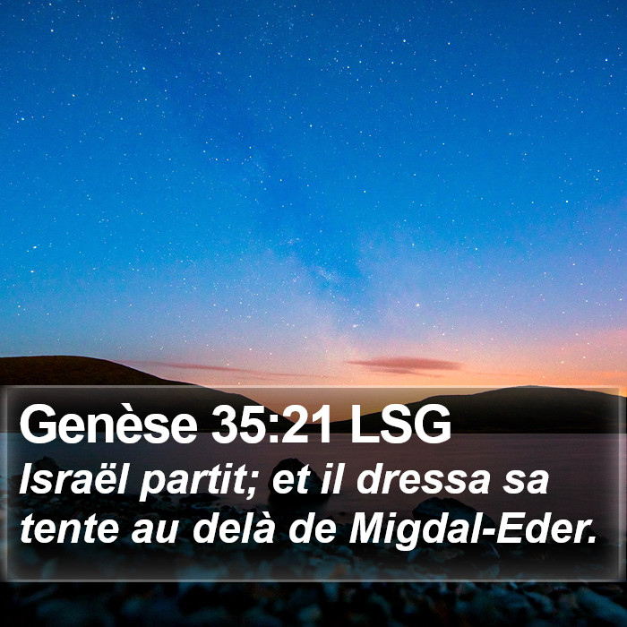 Genèse 35:21 LSG Bible Study