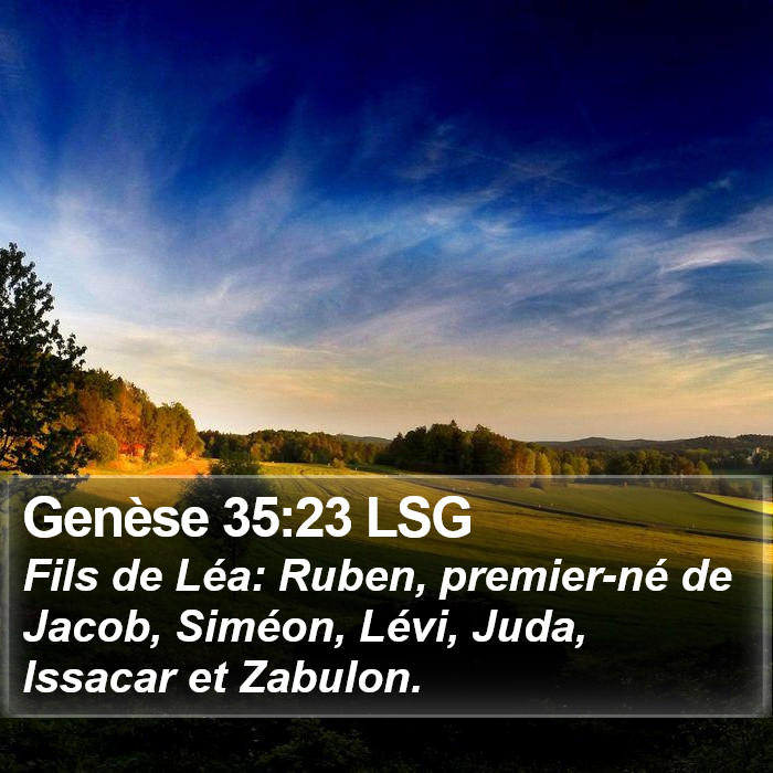 Genèse 35:23 LSG Bible Study