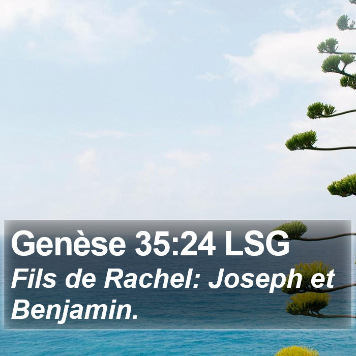 Genèse 35:24 LSG Bible Study