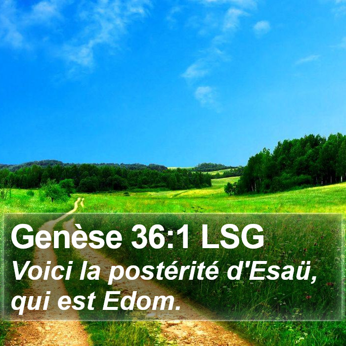 Genèse 36:1 LSG Bible Study