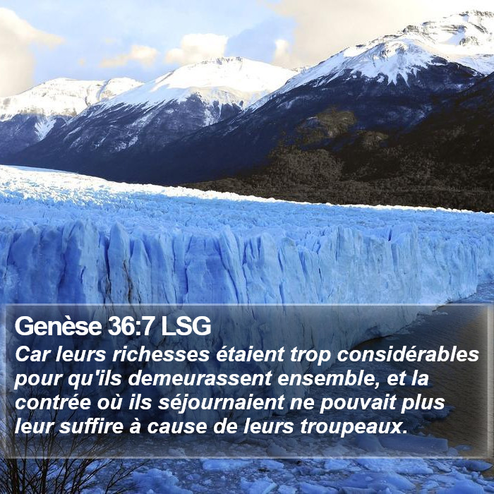 Genèse 36:7 LSG Bible Study