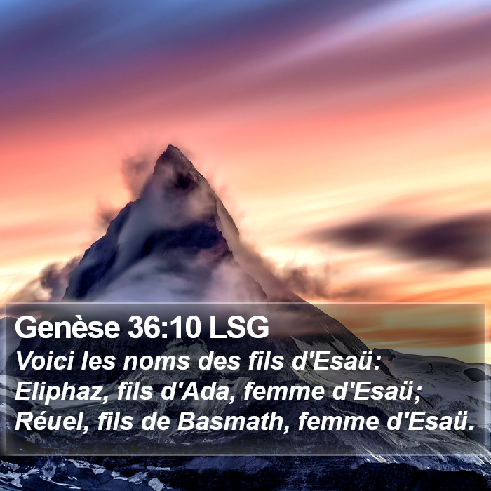 Genèse 36:10 LSG Bible Study