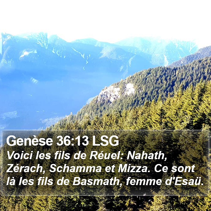 Genèse 36:13 LSG Bible Study