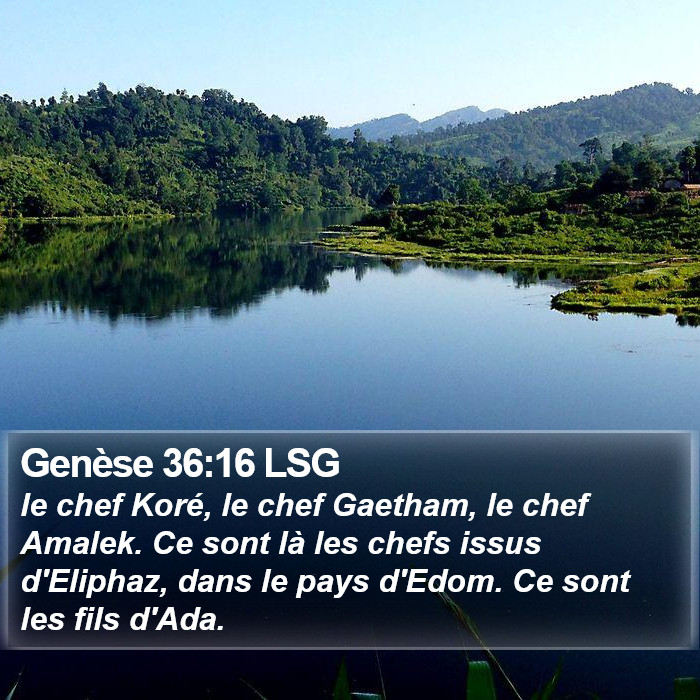 Genèse 36:16 LSG Bible Study