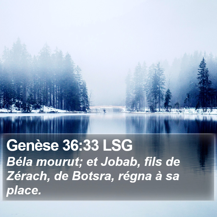 Genèse 36:33 LSG Bible Study