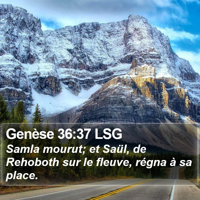 Genèse 36:37 LSG Bible Study