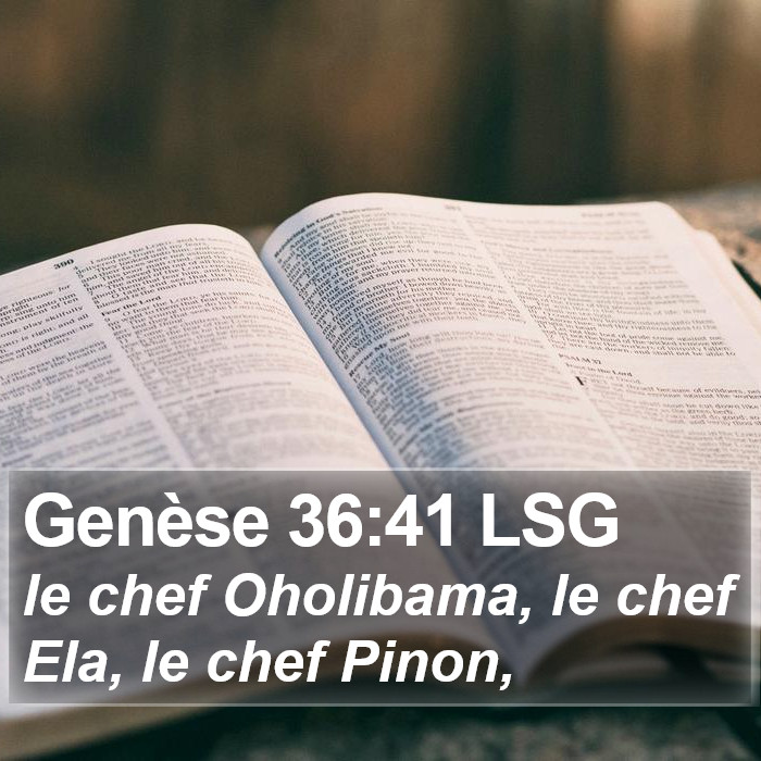 Genèse 36:41 LSG Bible Study