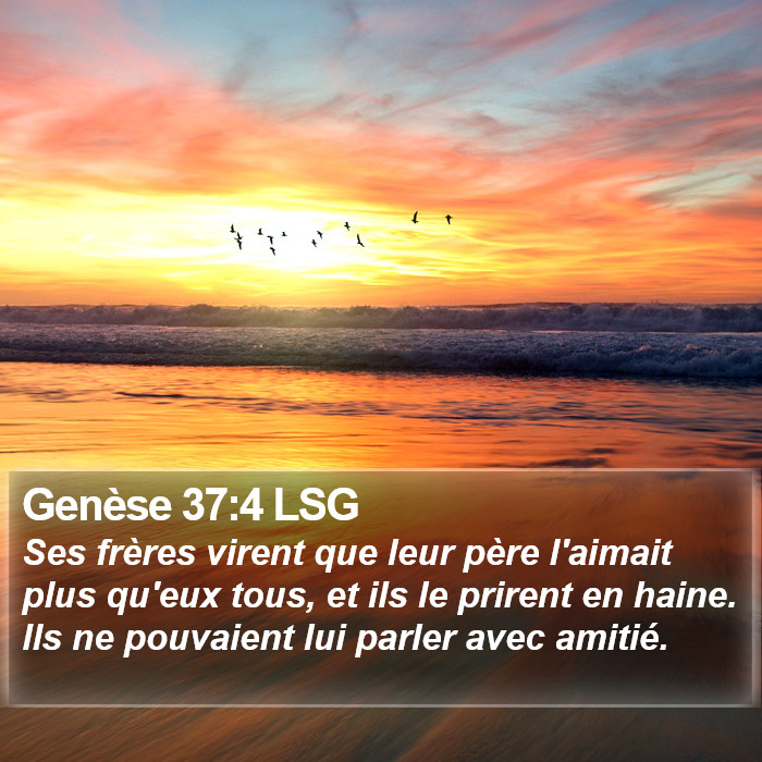 Genèse 37:4 LSG Bible Study