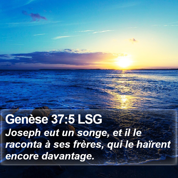 Genèse 37:5 LSG Bible Study