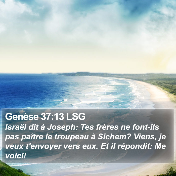 Genèse 37:13 LSG Bible Study